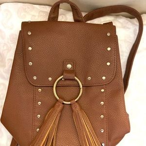 brown mini backpack